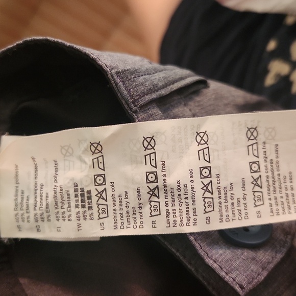 Rvca Dual Purpose Trunk Shorts Gray Waist Size 22 - Picture 4 of 6